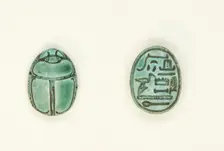 Scarab: Title (Overseer of the Granary) and Name (Djehuty), Egypt, Second Intermediate Period-New... Creator: Unknown