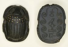 Scarab: Title and Personal Name (?), Egypt, Middle Kingdom, Dynasties 11-14 (about 2055-1650 BCE). Creator: Unknown