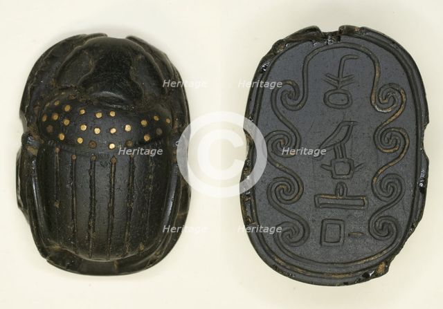 Scarab: Title and Personal Name (?), Egypt, Middle Kingdom, Dynasties 11-14 (about 2055-1650 BCE). Creator: Unknown.