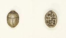 Scarab: Title and Personal Name (?), Egypt, Third Intermediate Period-Late Period (?), Dynasties 25- Creator: Unknown
