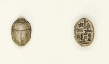 Scarab: Title and Personal Name (?), Egypt, Third Intermediate Period-Late Period (?), Dynasties 25- Creator: Unknown