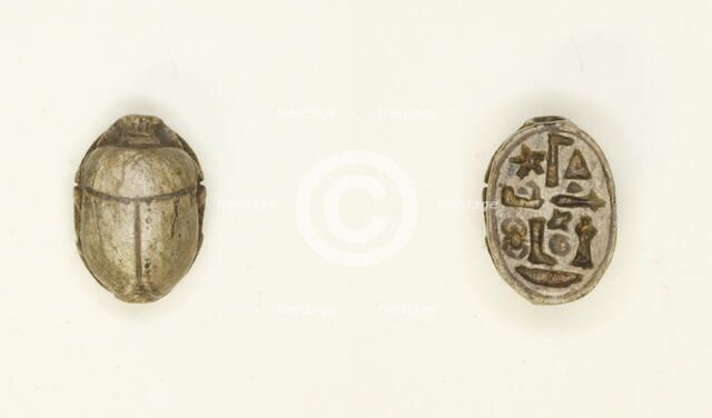 Scarab: Title and Personal Name (?), Egypt, Third Intermediate Period-Late Period (?), Dynasties 25- Creator: Unknown.