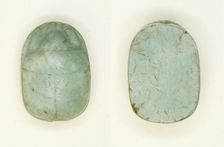 Scarab: Uninscribed, Egypt, Middle Kingdom (?), Dynasties 11-12 (about 2055-1773 BCE). Creator: Unknown