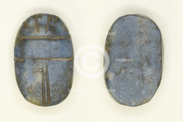 Scarab: Uninscribed, Egypt, Middle Kingdom (?), Dynasties 11-12 (about 2055-1773 BCE). Creator: Unknown.