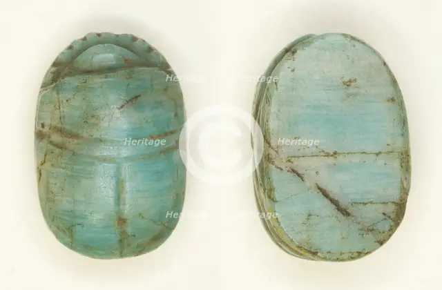 Scarab: Uninscribed, Egypt, Middle Kingdom (?), Dynasties 11-12 (about 2055-1773 BCE). Creator: Unknown.