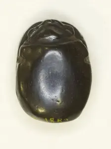 Scarab: Uninscribed, Egypt, Middle Kingdom-Late Period, Dynasties 12-26 (about 1985-525 BCE). Creator: Unknown