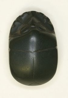Scarab: Uninscribed, Egypt, Middle Kingdom-Late Period, Dynasties 12-26 (about 1985-525 BCE). Creator: Unknown
