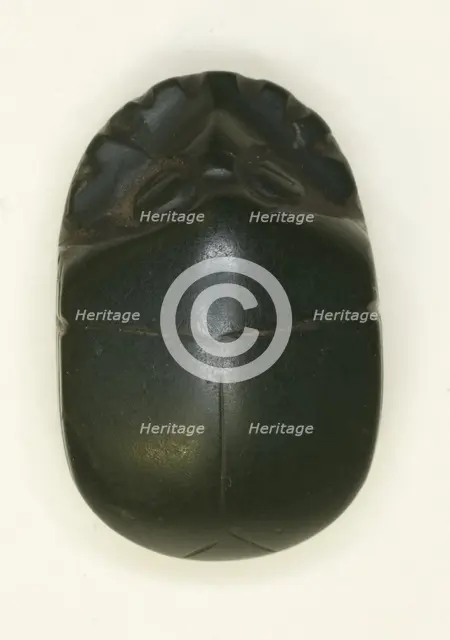 Scarab: Uninscribed, Egypt, Middle Kingdom-Late Period, Dynasties 12-26 (about 1985-525 BCE). Creator: Unknown.
