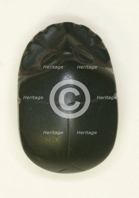Scarab: Uninscribed, Egypt, Middle Kingdom-Late Period, Dynasties 12-26 (about 1985-525 BCE). Creator: Unknown.