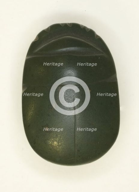 Scarab: Uninscribed, Egypt, Middle Kingdom-Late Period, Dynasties 12-26 (about 1985-525 BCE). Creator: Unknown.