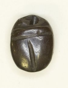 Scarab: Uninscribed, Egypt, Middle Kingdom-Late Period, Dynasties 12-26 (about 1985-525 BCE). Creator: Unknown