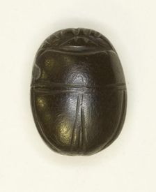 Scarab: Uninscribed, Egypt, Middle Kingdom-Late Period, Dynasties 12-26 (about 1985-525 BCE). Creator: Unknown