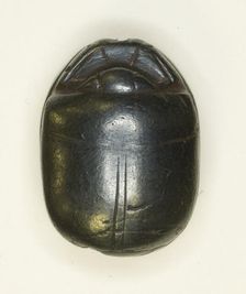 Scarab: Uninscribed, Egypt, Middle Kingdom-Late Period, Dynasties 12-26 (about 1985-525 BCE). Creator: Unknown