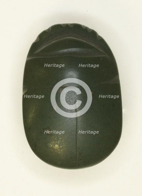 Scarab: Uninscribed, Egypt, Middle Kingdom-Late Period, Dynasties 12-26 (about 1985-525 BCE). Creator: Unknown.