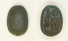 Scarab: Uraeus with Lotus, Egypt, New Kingdom, Dynasties 18-20 (about 1550-1068 BCE). Creator: Unknown
