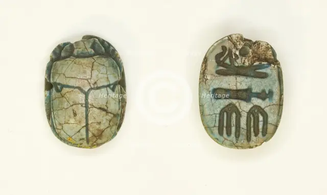 Scarab: Wish Formula, Egypt, Third Intermediate Period, Dynasties 21-25 (about 1069-664 BCE). Creator: Unknown.