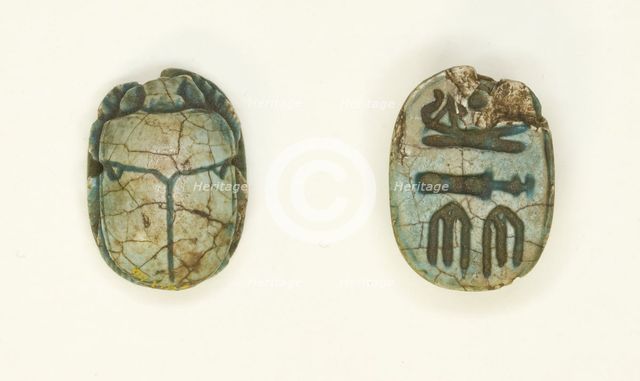 Scarab: Wish Formula, Egypt, Third Intermediate Period, Dynasties 21-25 (about 1069-664 BCE). Creator: Unknown.