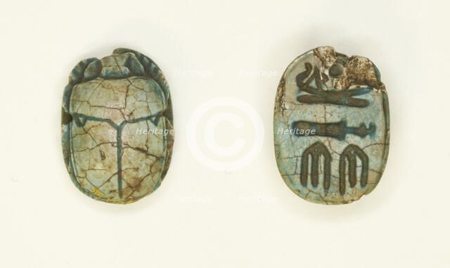 Scarab: Wish Formula, Egypt, Third Intermediate Period, Dynasties 21-25 (about 1069-664 BCE). Creator: Unknown.