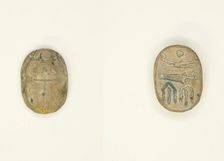 Scarab: Wish Formula, Egypt, Third Intermediate Period, Dynasties 21-25 (about 1069-664 BCE). Creator: Unknown
