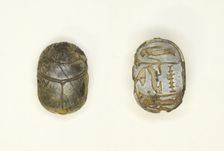 Scarab: Wish Formula (?), Egypt, Third Intermediate Period-Late Period, Dynasties 21-30 (abt 1069... Creator: Unknown