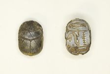Scarab: Wish Formula (?), Egypt, Third Intermediate Period-Late Period, Dynasties 21-30 (abt 1069... Creator: Unknown