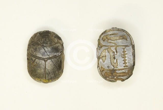 Scarab: Wish Formula (?), Egypt, Third Intermediate Period-Late Period, Dynasties 21-30 (abt 1069... Creator: Unknown.