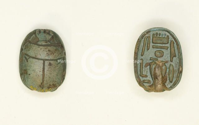 Scarab: Wish Formula (?), Egypt, Middle Kingdom-New Kingdom, Dynasties 18-20 (abt 1550-... Creator: Unknown.