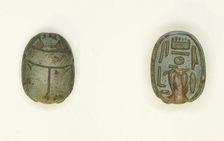 Scarab: Wish Formula (?), Egypt, Middle Kingdom-New Kingdom, Dynasties 18-20 (abt 1550-... Creator: Unknown