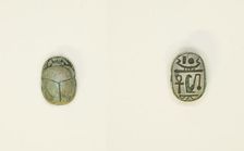Scarab: Wish Formula, Egypt, New Kingdom, Dynasties 18-20 (about 1550-1069 BCE). Creator: Unknown