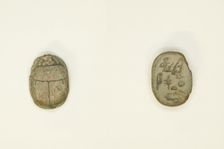 Scarab: Wish Formula, Egypt, New Kingdom-Late Period, Dynasties 18-26 (about 1550-525 BCE). Creator: Unknown