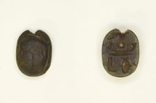 Scarab: Wish Formula, Egypt, New Kingdom-Late Period, Dynasties 18-26 (about 1550-525 BCE). Creator: Unknown