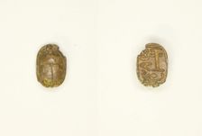 Scarab: Wish Formula, Egypt, New Kingdom-Late Period, Dynasties 18-26 (about 1550-525 BCE). Creator: Unknown