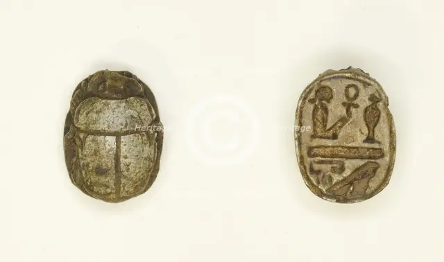 Scarab: Wish Formula (?), Egypt, New Kingdom-Late Period, Dynasties 18-26 (about 1550-525 BCE). Creator: Unknown.