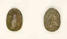 Scarab: Wish Formula (?), Egypt, New Kingdom-Late Period, Dynasties 18-26 (about 1550-525 BCE). Creator: Unknown