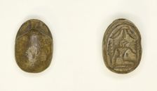 Scarab: Wish Formula (?), Egypt, New Kingdom-Late Period, Dynasties 18-26 (about 1550-525 BCE). Creator: Unknown