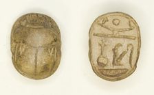 Scarab: Wish Formula, Egypt, New Kingdom-Late Period, Dynasties 18-26 (about 1295-525 BCE). Creator: Unknown