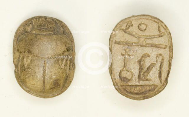 Scarab: Wish Formula, Egypt, New Kingdom-Late Period, Dynasties 18-26 (about 1295-525 BCE). Creator: Unknown.