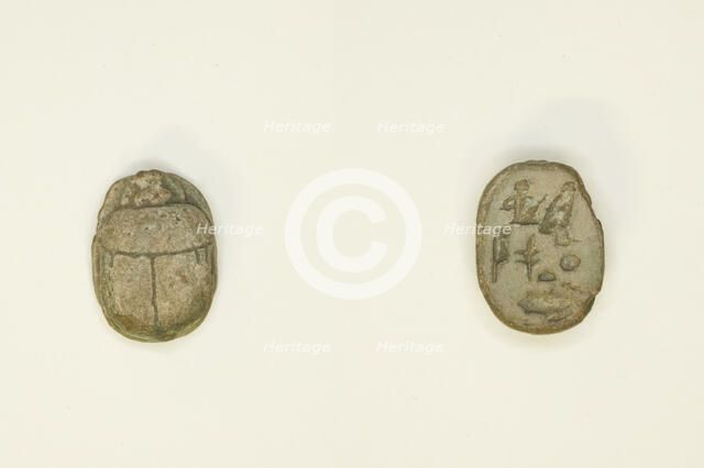 Scarab: Wish Formula, Egypt, New Kingdom-Late Period, Dynasties 18-26 (about 1550-525 BCE). Creator: Unknown.