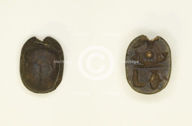 Scarab: Wish Formula, Egypt, New Kingdom-Late Period, Dynasties 18-26 (about 1550-525 BCE). Creator: Unknown.