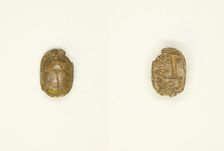 Scarab: Wish Formula, Egypt, New Kingdom-Late Period, Dynasties 18-26 (about 1550-525 BCE). Creator: Unknown