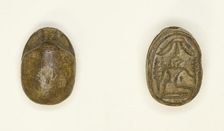 Scarab: Wish Formula (?), Egypt, New Kingdom-Late Period, Dynasties 18-26 (about 1550-525 BCE). Creator: Unknown