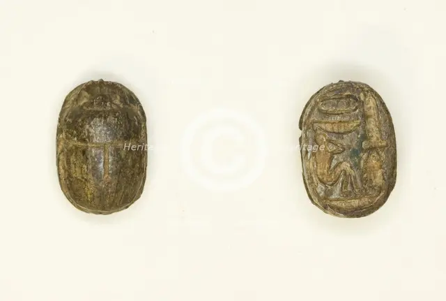 Scarab: Wish Formula, Egypt, New Kingdom-Late Period, Dynasties 19-26 (about 1295-525 BCE). Creator: Unknown.