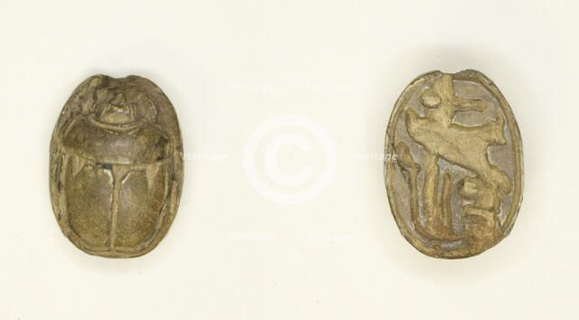 Scarab: Wish Formula, Egypt, New Kingdom-Late Period, Dynasties 19-26 (about 1295-525 BCE). Creator: Unknown.