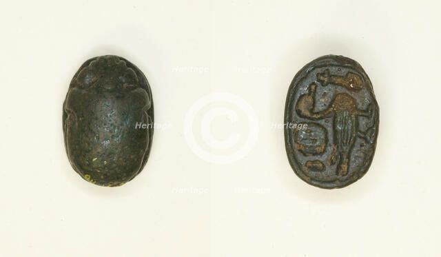 Scarab: Wish Formula, Egypt, New Kingdom-Late Period, Dynasties 19-26 (about 1295-525 BCE). Creator: Unknown.