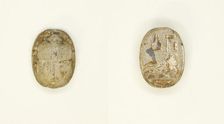 Scarab: Wish Formula (?), Egypt, New Kingdom-Late Period, Dynasties 19-26 (about 1295-525 BCE). Creator: Unknown