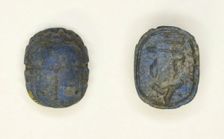Scarab with Hieroglyphs, Egypt, Third Intermediate Period-Late Period, Dynasty 21-26 (abt 1069... Creator: Unknown