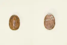 Scarab with Hieroglyphs, Egypt, Third Intermediate Period-Late Period, Dynasties 21/30... Creator: Unknown