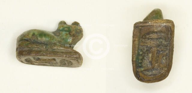 Scaraboid: Cat, Egypt, New Kingdom, Dynasty 18 (about 1550-1295 BCE). Creator: Unknown.