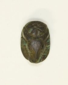 Scaraboid: Cow Head with Rosette, Egypt, New Kingdom, Dynasties 18-20 (about 1550-1069 BCE). Creator: Unknown