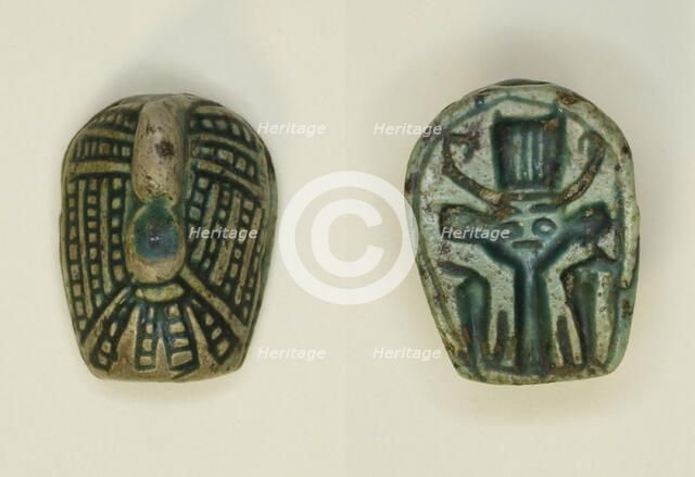 Scaraboid: Duck with Head Resting on Back, Egypt, New Kingdom, Dynasty 18 (about 1550-1295 BCE). Creator: Unknown.